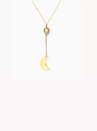 Luna Pendant - Gold with Tahitian Pearl