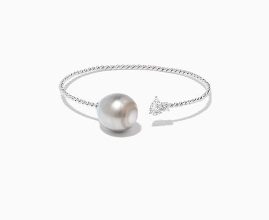 Snow Pearl Bracelet with Diamonds