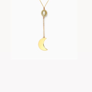 Luna Pendant - Gold with Tahitian Pearl