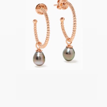 Hoop Earrings with Pearl