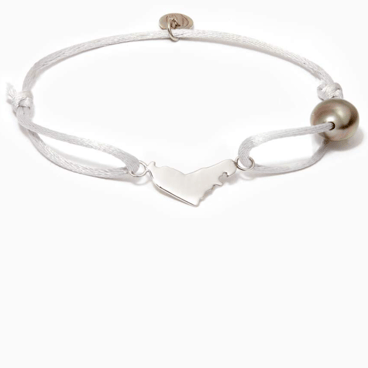 Tahitian Pearl Charm Bracelet with UAE Map Charm