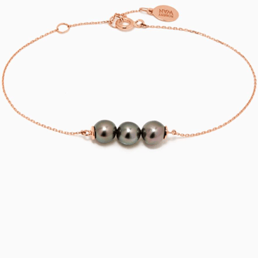 Tahitian Trio Pearl Pink Gold Starter Bracelet