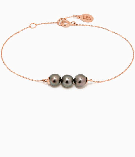 Tahitian Trio Pearl Pink Gold Starter Bracelet