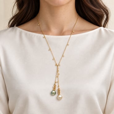 Collier Jupiter en or 18 carats avec perles de Tahiti et diamants
