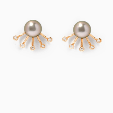 Helio Earrings With Pearls