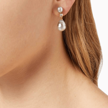 Tahitian Baroque Pearl Drop Earrings