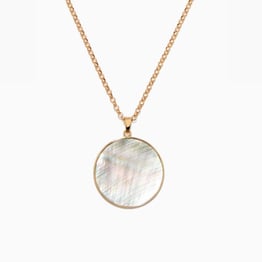 Disc Pendant Mother of Pearl Necklace