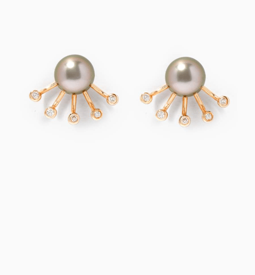 Helio Earrings With Pearls