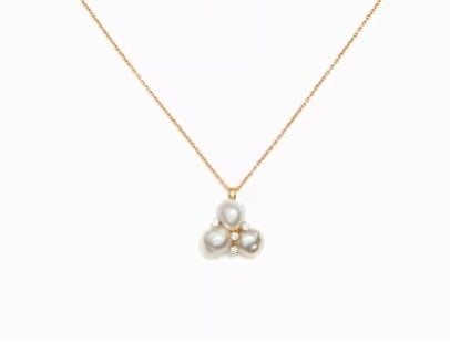 Trio Clover Keshi Elegance Necklace