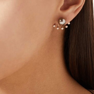 Helio Earrings With Pearls