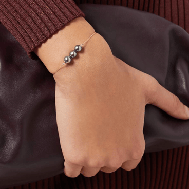 Tahitian Trio Pearl Pink Gold Starter Bracelet