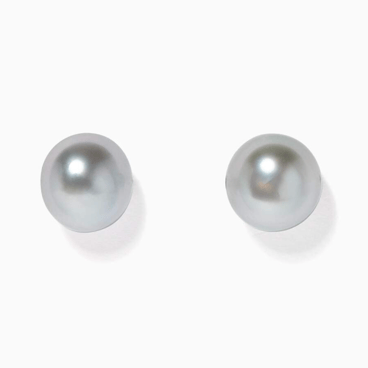 Elegant Keshi Pearl Baby Stud Earrings in 18k Gold