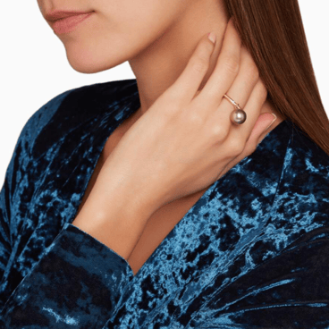 Tahitian Pearl Suspended Ring