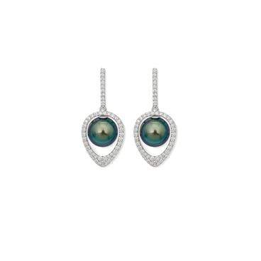 La Plume Earrings with Pearls