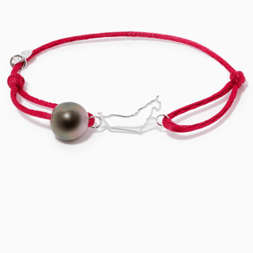 Tahitian Pearl Charm Bracelet - Red