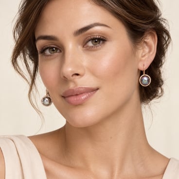 Boucles d’oreilles Oracle en perles de culture de Tahiti et diamants