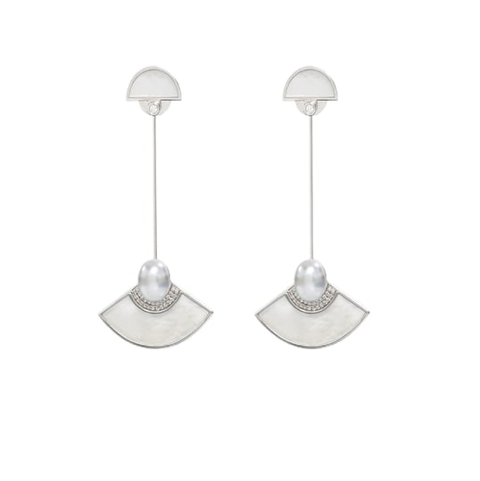 Muse Hanging Earrings with Tahitian Pearl
