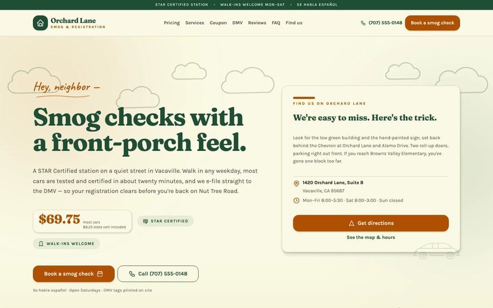 Orchard Lane Smog & Registration — Neighborly