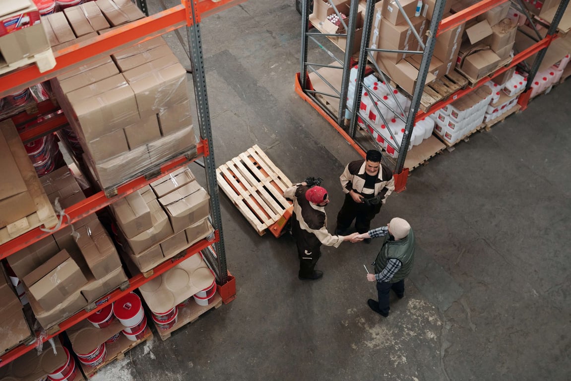 Boxes being packed for a sourcing order