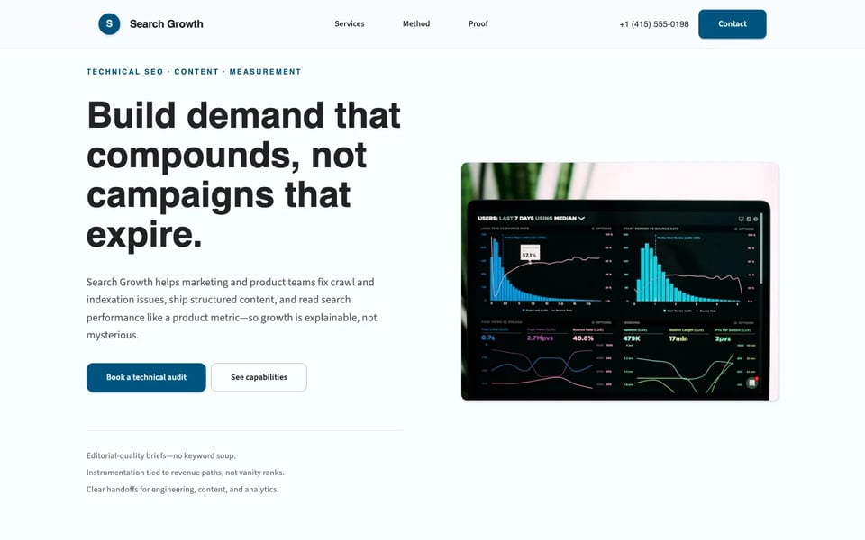 SEO agency landing