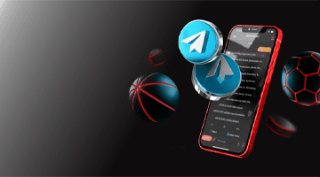 Banner de Deportes Móviles de 888Starz ilustrando apuestas a través del bot de Telegram