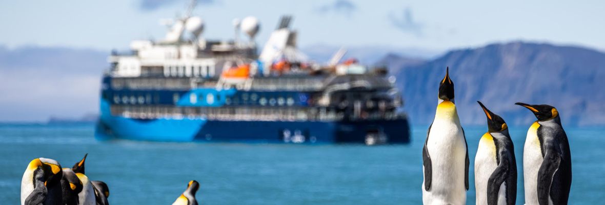 Ocean Victory expedition vessel in Antarctic waters