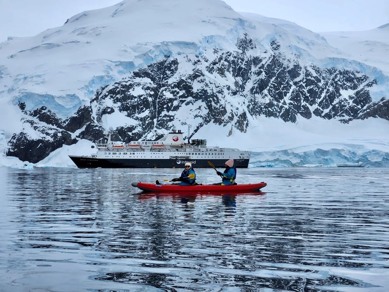 Kayaking Among the Ice