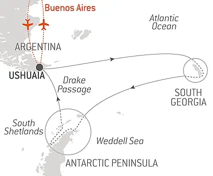 Expedition to Southern Lands Route