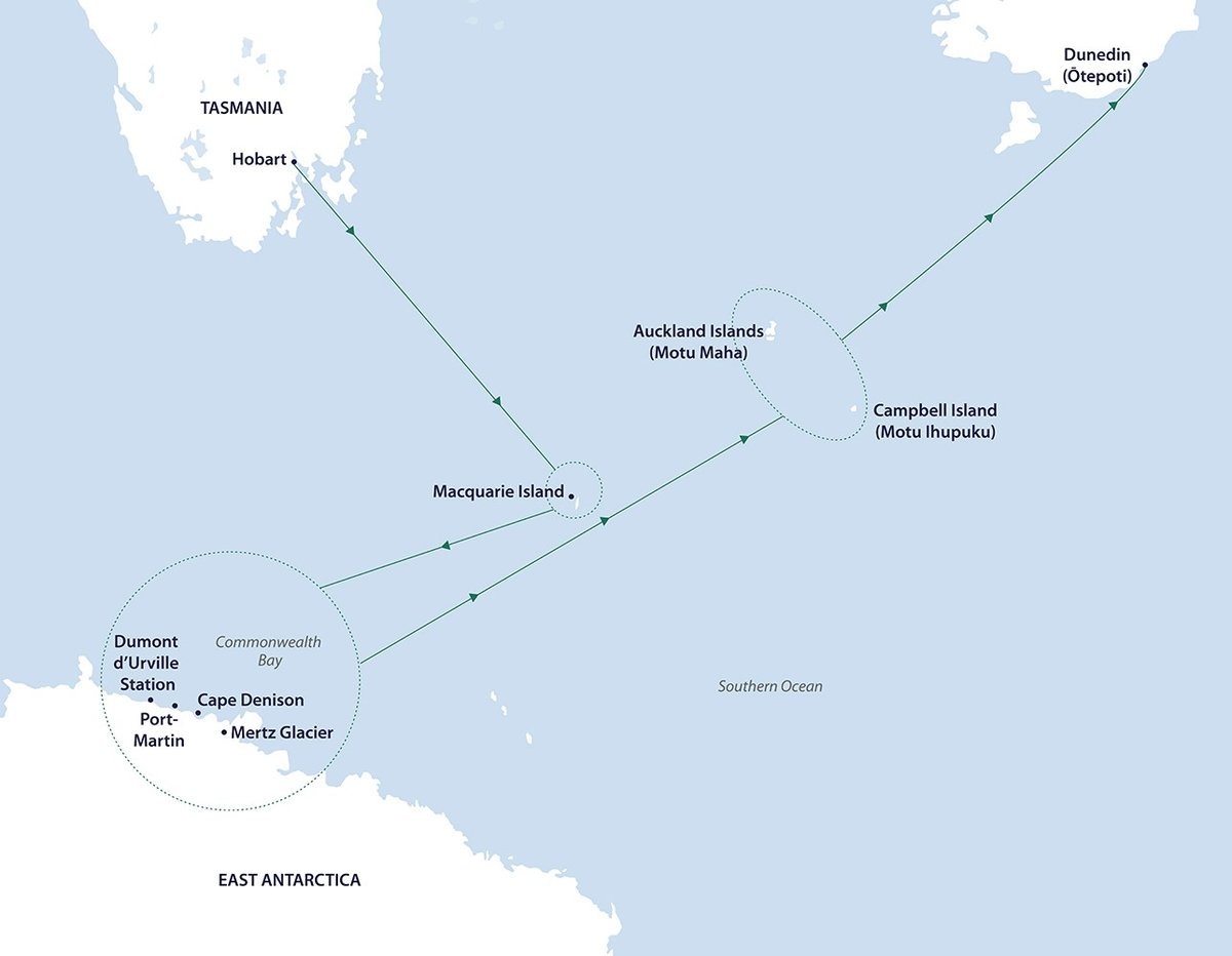 Mawson's Antarctica Route