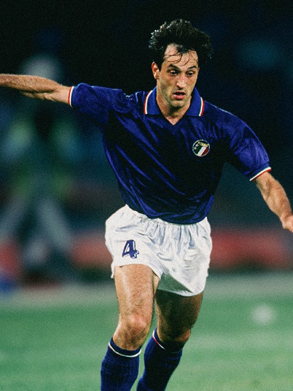 A classic football shirt on display
