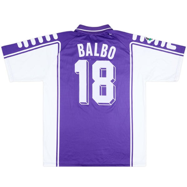 1999-00 Fiorentina Match Issue Home Shirt Balbo #18