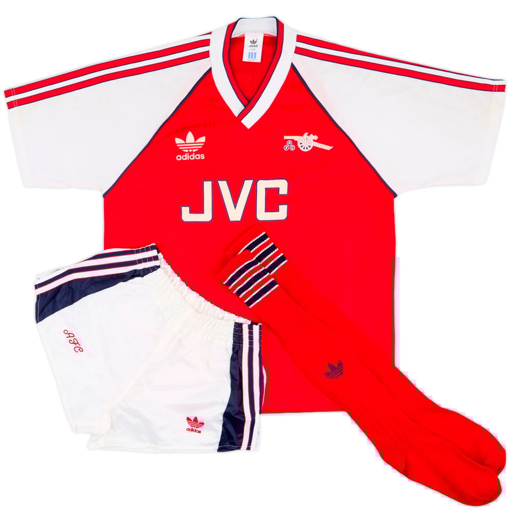1988-90 Arsenal Home Full Kit - 8/10 - (M)