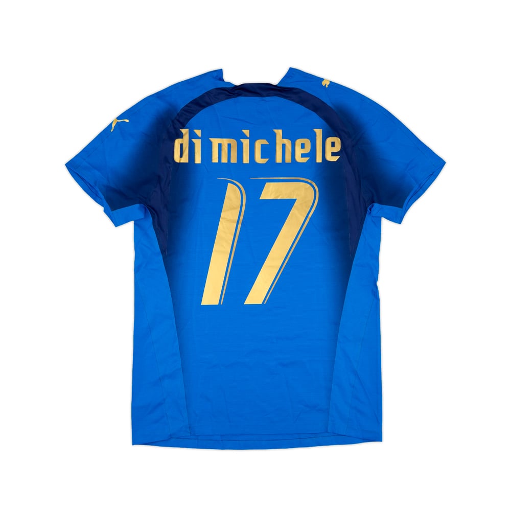 2006 Italy Match Worn Home Shirt Di Michele #17