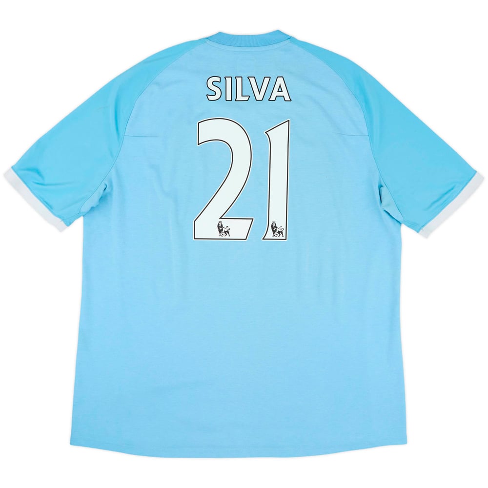 2010-11 Manchester City Home Shirt Silva #21 - 6/10 - (XXL)