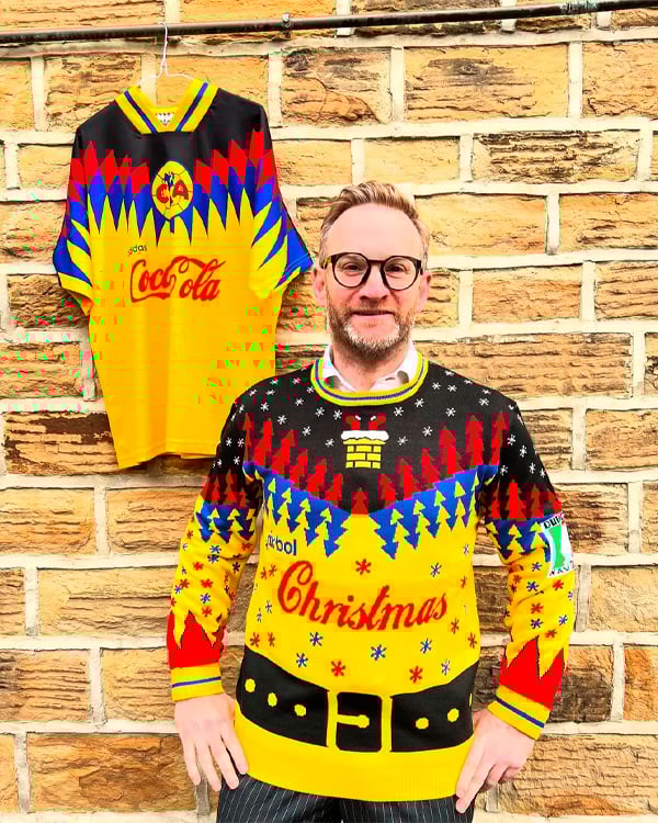 Celebrity in Christmas jumper