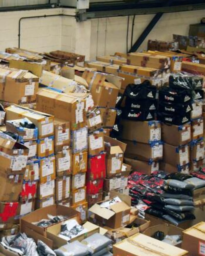 AC Milan kit room warehouse stock