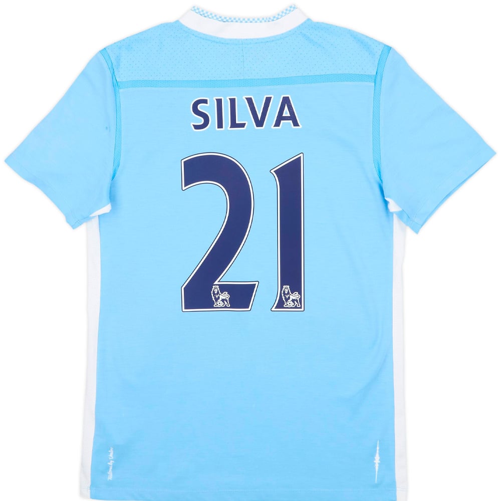 2011-12 Manchester City Home Shirt Silva #21 - 7/10 - (S)