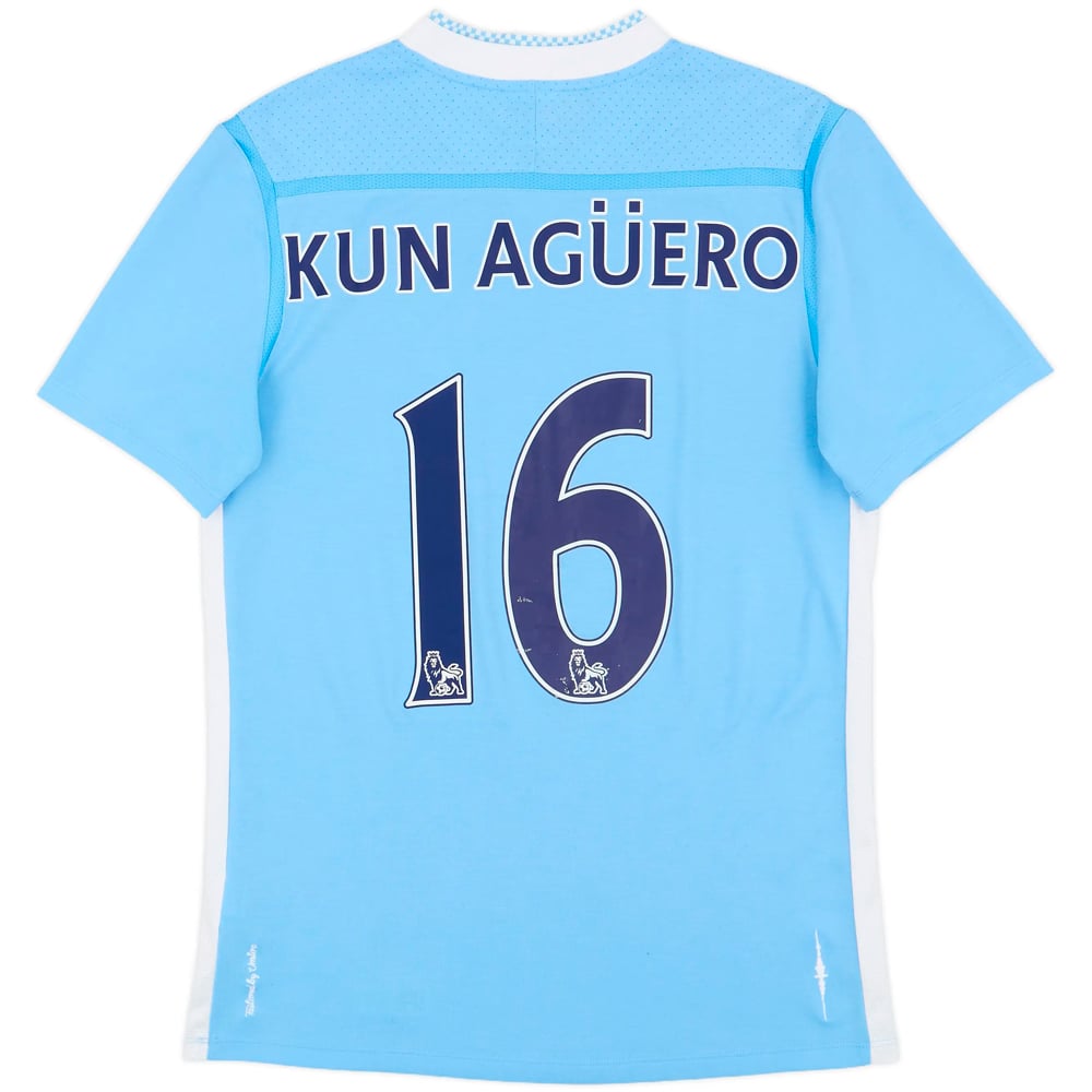 2011-12 Manchester City Home Shirt Kun Aguero #16 - 6/10 - (S)