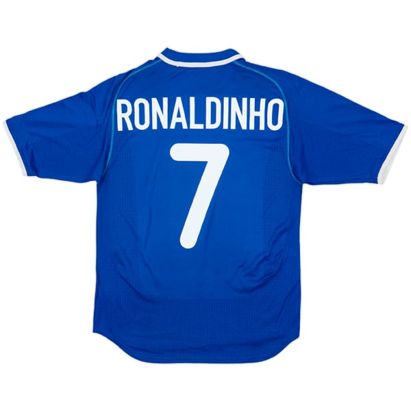 2000-02 Brazil Away Shirt Ronaldinho #7 - 9/10 - (M)
