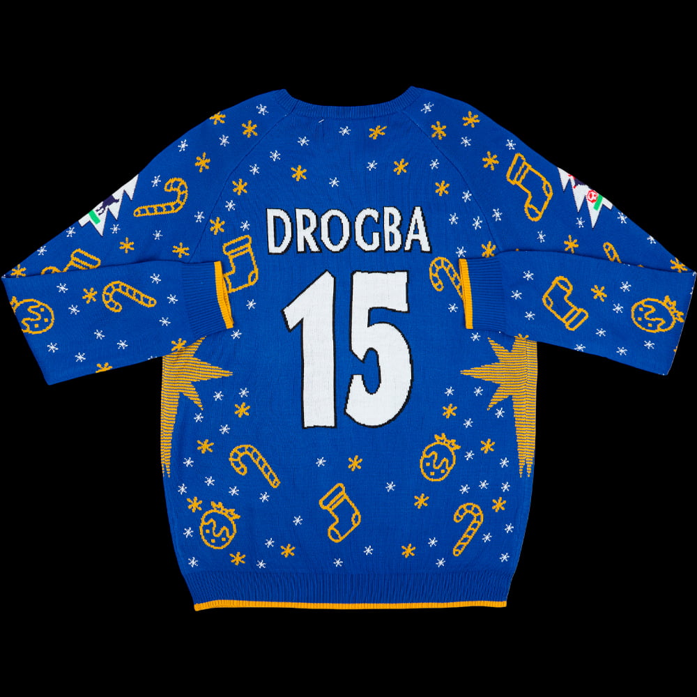 Drogba #15 Snowman Christmas Jumper
