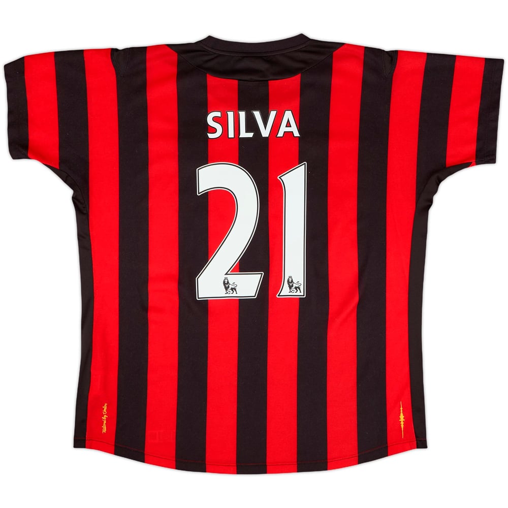 2011-12 Manchester City Away Shirt Silva #21 - 7/10 - (XL)