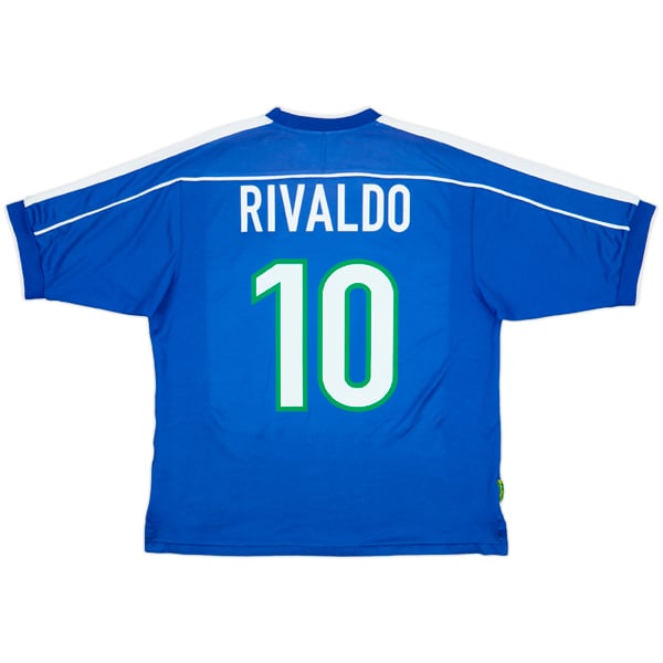 1998-00 Brazil Away Shirt Rivaldo #10 - 9/10 - (L)
