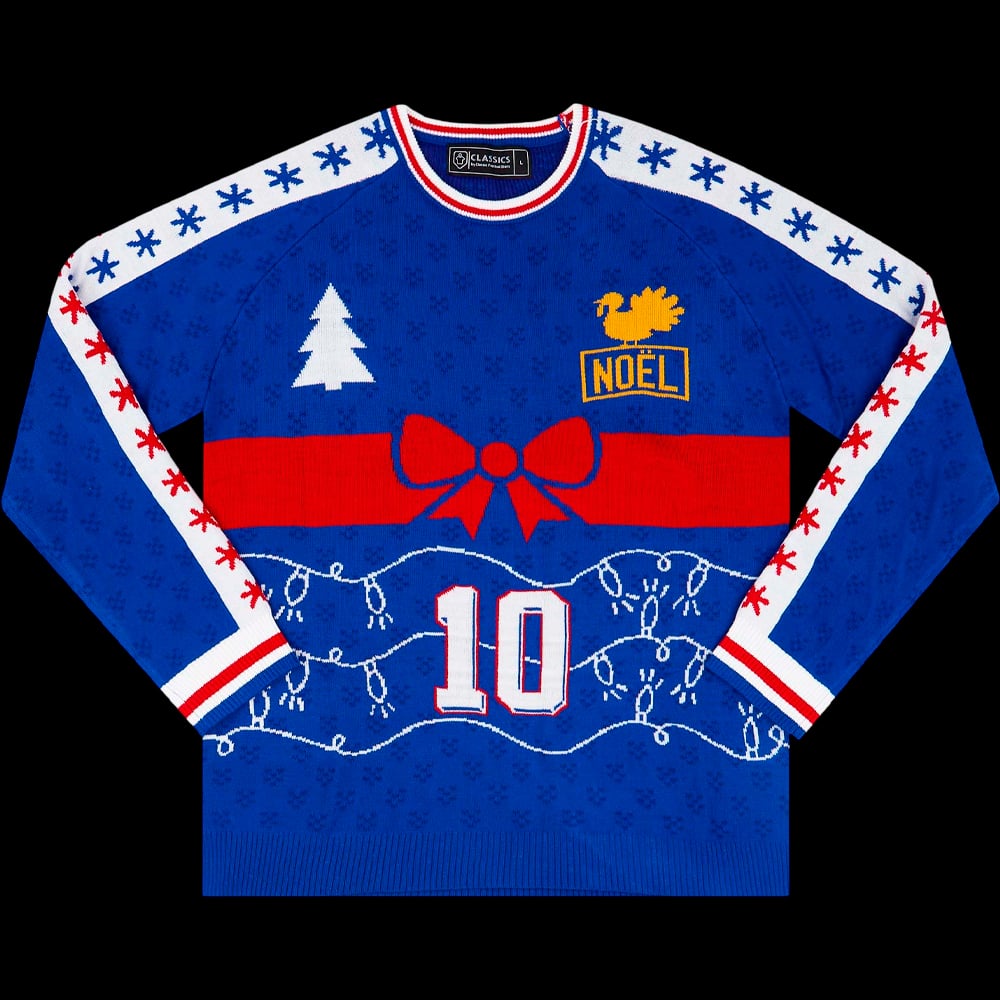 France Zidane #10 Noël Christmas Jumper