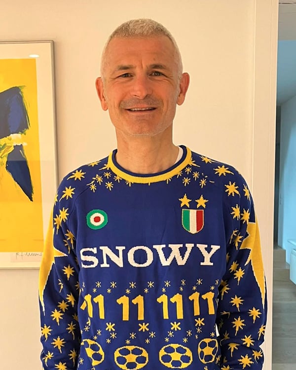 Celebrity in Christmas jumper