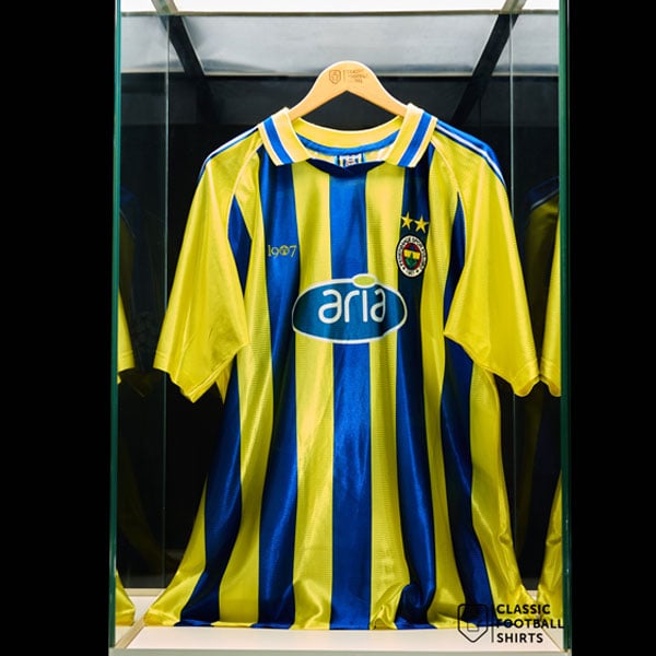 2001-02 Fenerbahce Match Issue CL Home Shirt Andersson #19