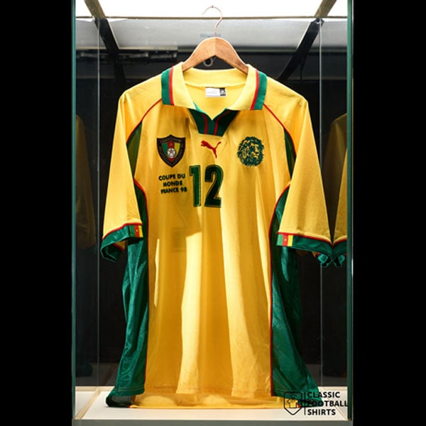 1998 Cameroon Match Issue World Cup Away Shirt Etame Mayer #12