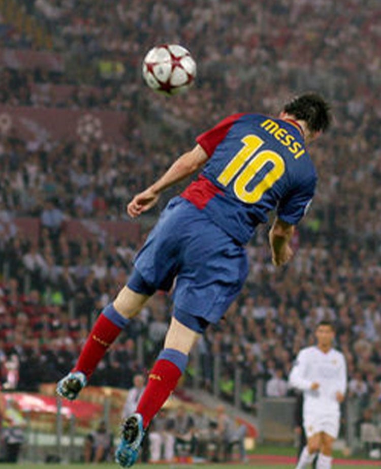 Messi Header 08/09 UCL Final