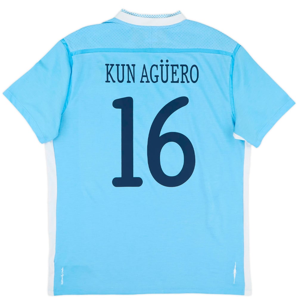2011-12 Manchester City Home Shirt Kun Aguero #16 - 7/10 - (L)