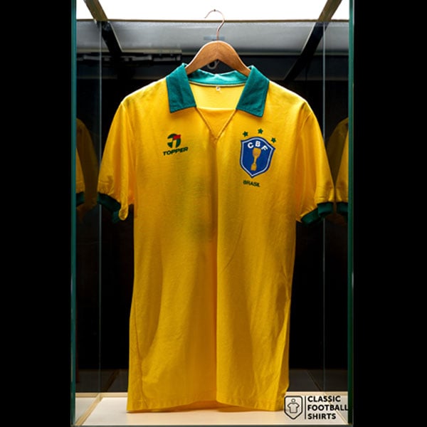 1990 Brazil Match Issue World Cup Home Shirt #18 (Mazinho)