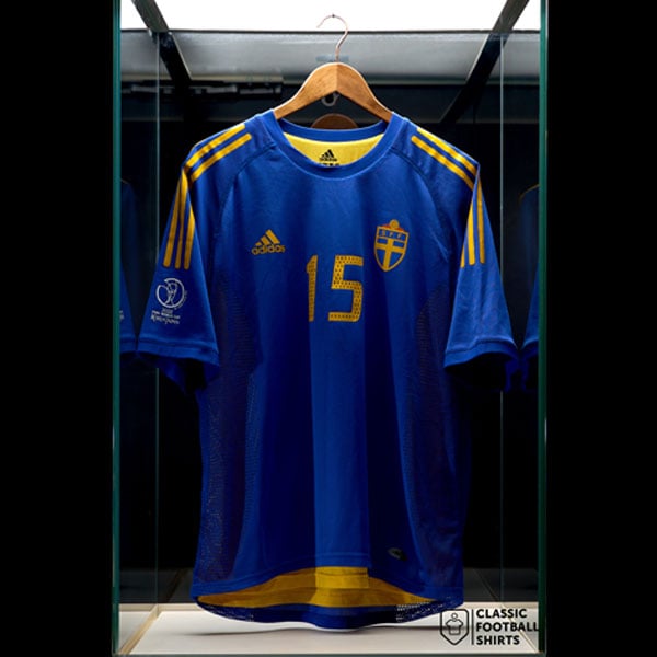 2002 Sweden Match Issue World Cup Third Shirt Jakobsson #15